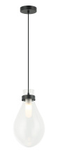 Matteo Lighting C31911MB - Seranna Matte Black Pendant