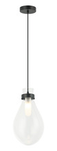 Matteo Lighting C31911MB - Seranna Matte Black Pendant