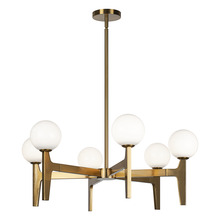 Matteo Lighting C34906AGOP - Scriben Aged Gold Brass Pendant