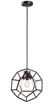 Matteo Lighting C54603RB - Geometry Series Rusty Black Pendant