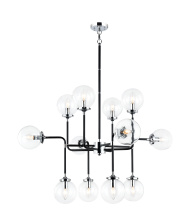 Matteo Lighting C58212CHCL - Particles Black and Chrome Pendant