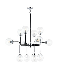 Matteo Lighting C58212CHCL - Particles Black and Chrome Pendant