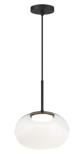 Matteo Lighting C60511MBWH - Jayce Matte Black Pendant
