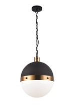 Matteo Lighting C61803AGOP - Torino Aged Gold Brass Pendant