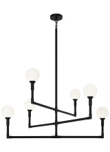 Matteo Lighting C64806BKOP - Candlestix Black Chandelier