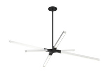 Matteo Lighting C66806MBCH - Asterisk Matte Black + Chrome Pendant