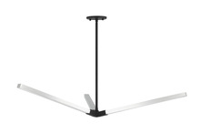 Matteo Lighting C66812MBCH - Asterisk Matte Black + Chrome Pendant