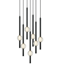 Matteo Lighting C68907MB - Windchimer Matte Black Pendant