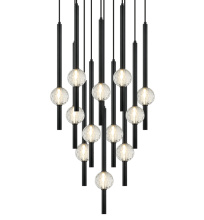 Matteo Lighting C68912MB - Windchimer Matte Black Pendant
