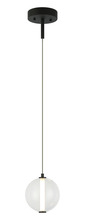 Matteo Lighting C69601MBCL - Belange Matte Black Pendant