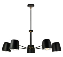 Matteo Lighting C73705BK - Luca Black Pendant