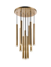 Matteo Lighting C78312AG - Reign Aged Gold Brass Pendant