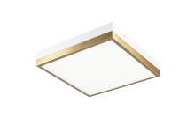 Matteo Lighting M11411WHAG - Tux White + Aged Gold Brass Flush Mounts