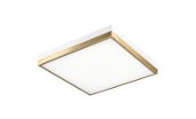Matteo Lighting M11414WHAG - Tux White + Aged Gold Brass Flush Mounts