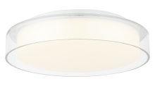Matteo Lighting M14614WHCL - Callum White + Clear Flush Mounts