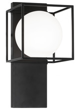Matteo Lighting S03801BK - Squircle Black Wall Sconce