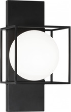 Matteo Lighting S03811BK - Squircle Black Wall Sconce
