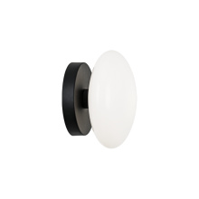 Matteo Lighting S05101MBOP - Pearlesque Matte Black Wall Sconce