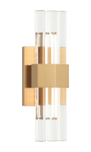 Matteo Lighting S06913AG - Krustallos Aged Gold Brass Wall Sconce