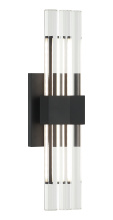 Matteo Lighting S06918MB - Krustallos Matte Black Wall Sconce