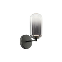 Matteo Lighting W37411MBSM - Refrax Matte Black Wall Sconce