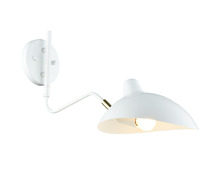 Matteo Lighting W57901WH - Droid White and Brushed Gold Wall Sconce