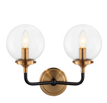 Matteo Lighting W58202AGCL - Particles Aged Gold Brass Wall Sconce