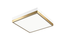Matteo Lighting M11411WHAG - Tux White + Aged Gold Brass Flush Mounts
