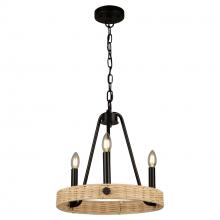 Artcraft AC11713BK - Perris 3 Light Chandelier Black