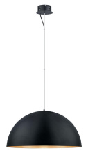 Eglo Canada 201295A - 1 LT Integrated LED Pendant w/ Black Finish & Black w/ Gold Interior Metal Shade