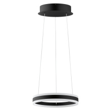 Eglo Canada 203456A - 2 LT Integrated LED Circular Open Pendant w/  Black Finish & White Acrylic Diffuser