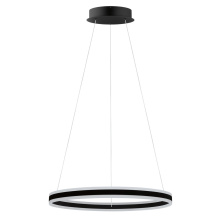 Eglo Canada 203649A - 2 LT Integrated LED Circular Open Pendant w/ Black Finish & White Acrylic Diffuser