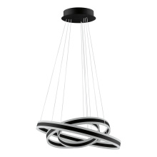Eglo Canada 203651A - 3 LT LED Circular Open Pendant w/ Black Finish & White Acrylic Diffuser