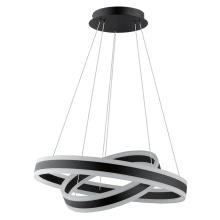 Eglo Canada 203953A - 2 LT LED Circular Open Pendant w/ Black Finish & White Acrylic Diffuser