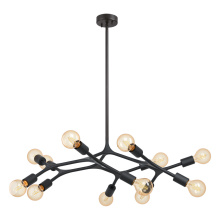 Eglo Canada 204295A - 12 LT Open Bulb Pendant or Ceiling Light w/ Black finish