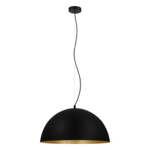 Eglo Canada 204321A - 1 LT Pendant w/ Black Finish & Black w/ Gold Leaf Interior Shade