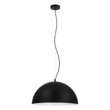 Eglo Canada 204324A - 1 LT Pendant w/ Black Finish & Black & White Metal Shade
