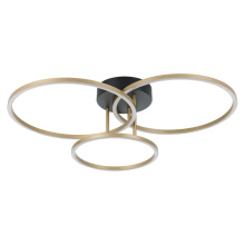 Eglo Canada 205745A - 3 LT Integrated LED Ceiling Light w/ Black Finish & 3 Circular Rings