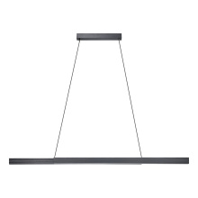 Eglo Canada 206199A - 2 LT LED Linear Pendant w/ Brushed Black AluminumFinish & Black Shade & Acrylic Diffuser