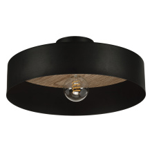 Eglo Canada 206247A - 1 LT Ceiling light w/ Black Finish & Sandalwood Shade