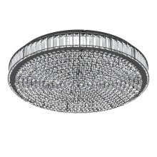 Eglo Canada 390249A - Integrated LED Ceiling Light w/ Black Finish & Clear Glass Crystal Elements