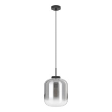 Eglo Canada 39673A - 1 LT Pendant w/ Black Finish & Chrome Smoked Glass Shade
