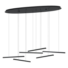 Eglo Canada 39915A - 6 LT LED Pendant w/ Black Finish & Black light Bars