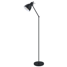 Eglo Canada 49471A - 1 LT Floor Lamp w/ Black Finish & Black & White Metal Shade
