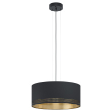 Eglo Canada 99274A - 3 LT Pendant w/ a Black Finish & Black Exterior & Gold Interior Shade