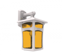 SNOC 20491-AC03 - Lincoln - Wall mount downward open bottom medium size - 20491